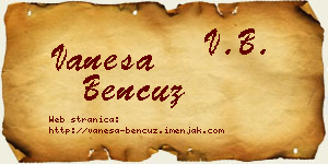 Vanesa Bencuz vizit kartica